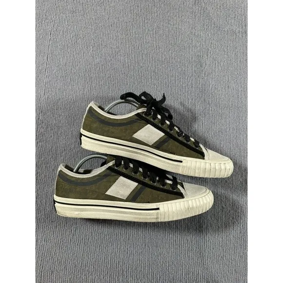 John Varvatos Bootleg Vulcanized Sneaker Mens Shoes 8M Green Black