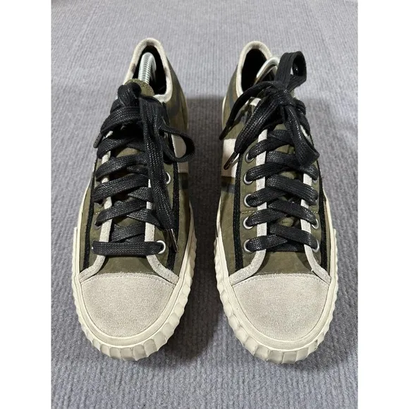 John Varvatos Bootleg Vulcanized Sneaker Mens Shoes 8M Green Black