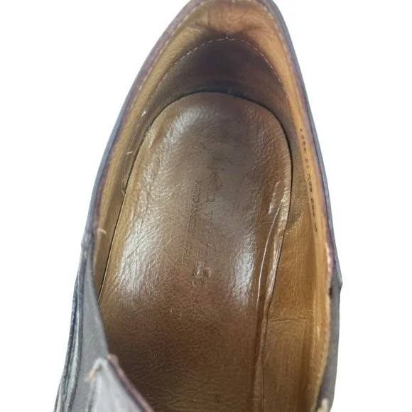 John Varvatos CrosbyMens Shoes Size 12 Brown Leather Slip On Loafer Luxury Italy