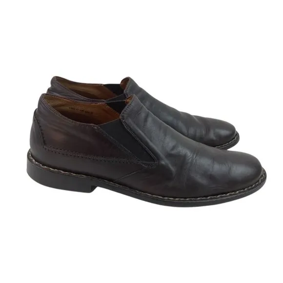 John Varvatos CrosbyMens Shoes Size 12 Brown Leather Slip On Loafer Luxury Italy