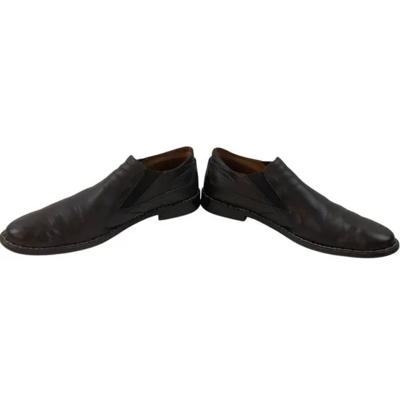 John Varvatos CrosbyMens Shoes Size 12 Brown Leather Slip On Loafer Luxury Italy
