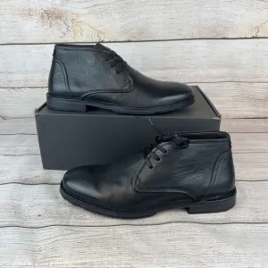 JOHN VARVATOS Mens Sz 11 Boots Star Portland Black Leather Chukka