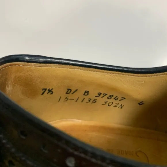 Johnson and Murphy Heritage made in the USA men’s dress shoes size 7 1/2