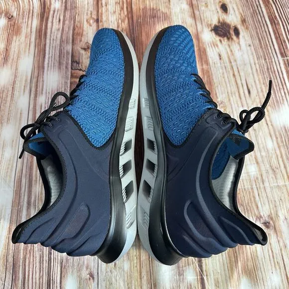 Johnston &amp; Murphy ACTIVATE U-THROAT Mens Size 11.5 Blue Knit Sneakers Shoes EUC