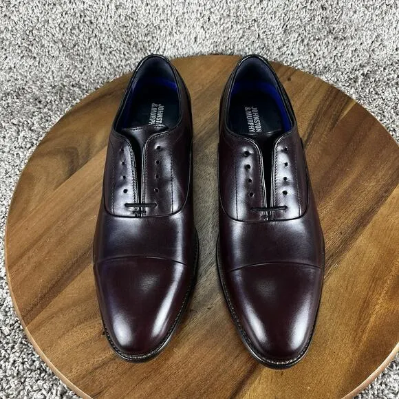 Johnston &amp; Murphy Cap Toe Oxford Men’s Size 8.5 Dress Shoes 59-2474 READ
