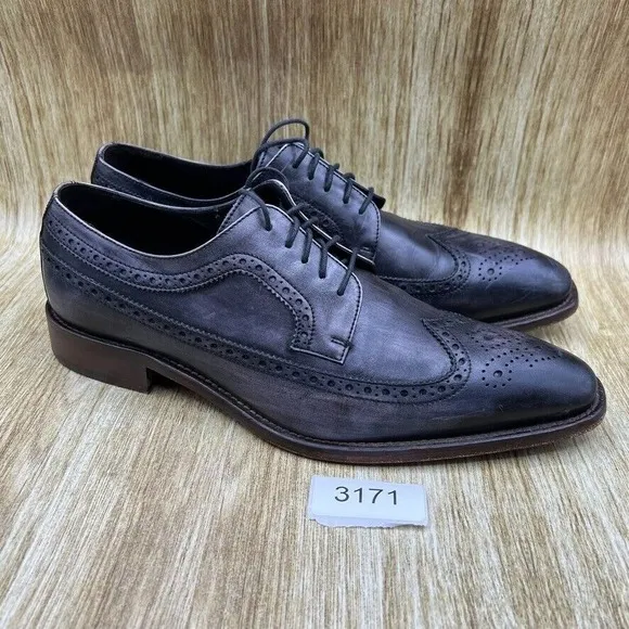 Johnston &amp; Murphy Collection Men's Size 10 M Black Dress Shoes Crafted in Italy