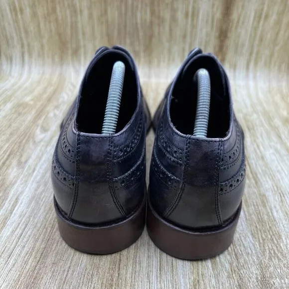 Johnston &amp; Murphy Collection Men's Size 10 M Black Dress Shoes Crafted in Italy