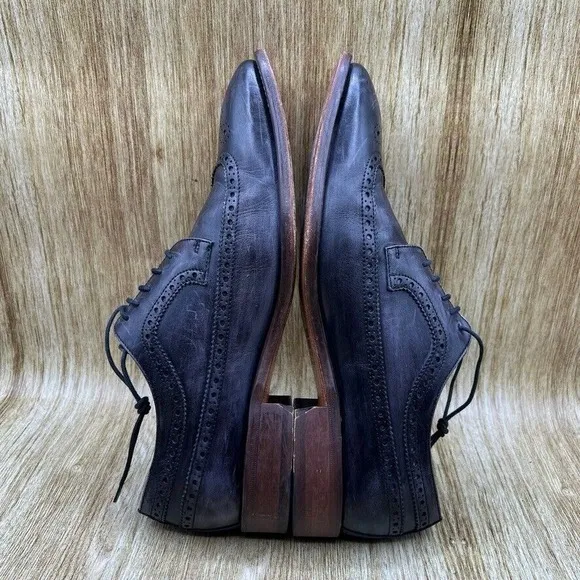Johnston &amp; Murphy Collection Men's Size 10 M Black Dress Shoes Crafted in Italy