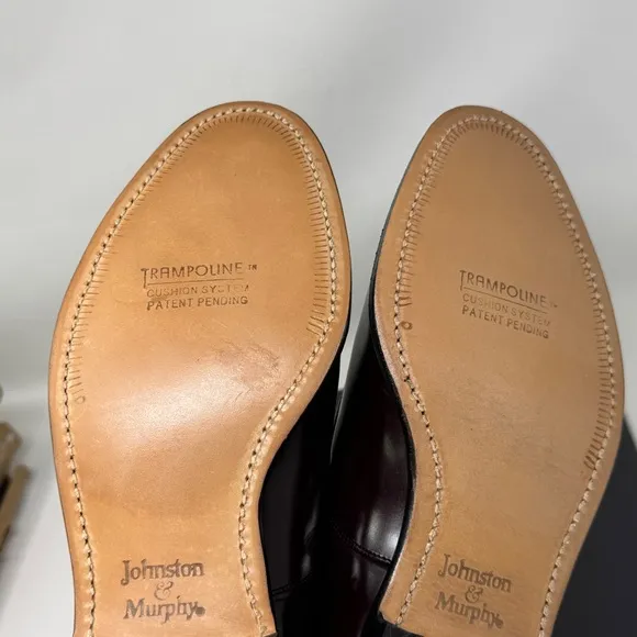 Johnston &amp; Murphy Dress Shoes Men Aristocraft Burgundy Oxford shoes size 10