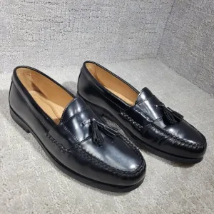Johnston &amp; Murphy Hayes Men's Size 10M Black Leather Tassel Loafer Dress Shoes