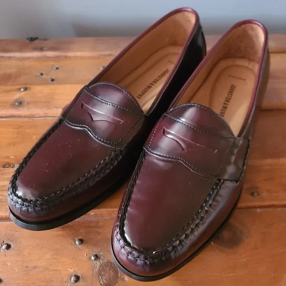 Johnston &amp; Murphy Men Burgundy Dress Shoes Size 101/2