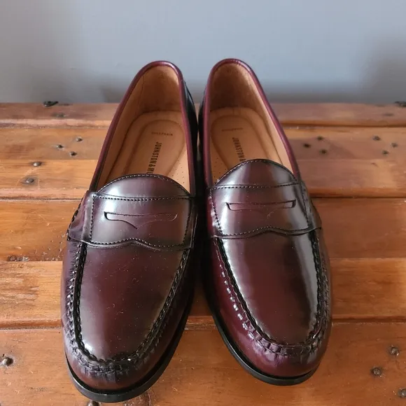 Johnston &amp; Murphy Men Burgundy Dress Shoes Size 101/2