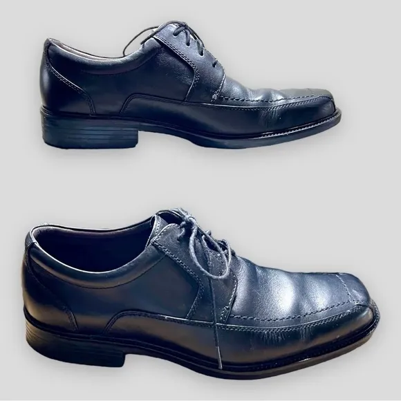 JOHNSTON &amp; MURPHY, MENS BLACK, LACE UP, DRESS SHOES. HAVE BEEN WORN. SIZE 9M.