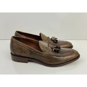 Johnston &amp; Murphy Mens Bryson Tassel Loafers Size 11 Brown Leather Slip-On Shoes