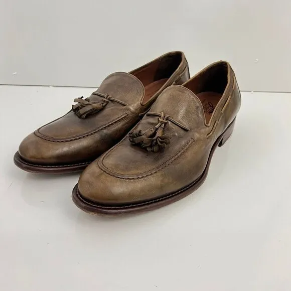 Johnston &amp; Murphy Mens Bryson Tassel Loafers Size 11 Brown Leather Slip-On Shoes
