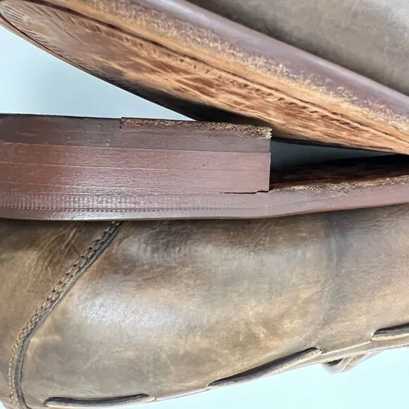 Johnston &amp; Murphy Mens Bryson Tassel Loafers Size 11 Brown Leather Slip-On Shoes
