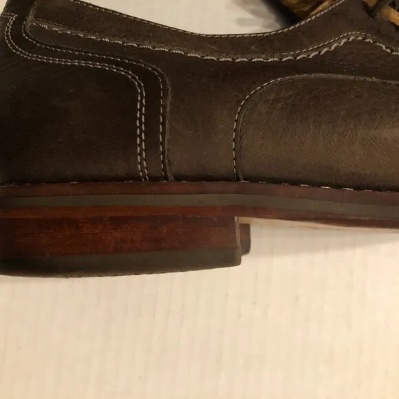 JOHNSTON &amp; MURPHY MEN'S LEATHER LACE UP DRESS SHOES SIZE: 12 M