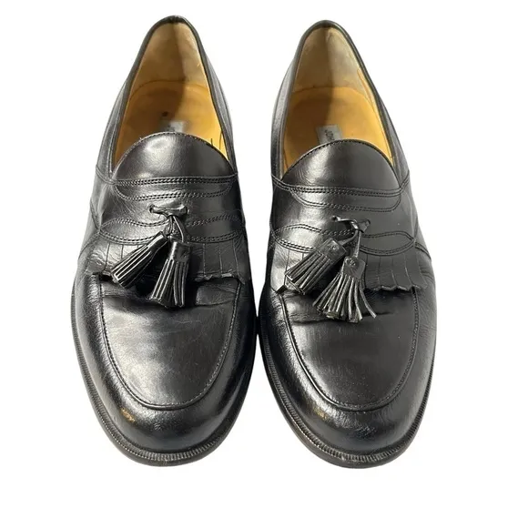 Johnston &amp; Murphy Men’s Leather Loafer Black Tassel Dress Shoes Size 9M