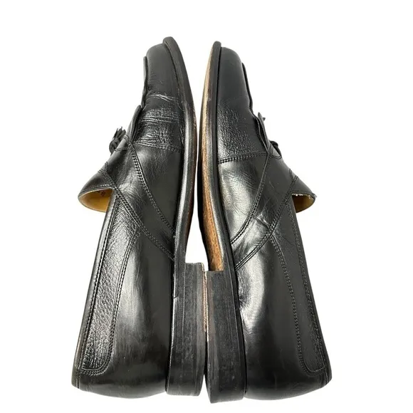 Johnston &amp; Murphy Men’s Leather Loafer Black Tassel Dress Shoes Size 9M