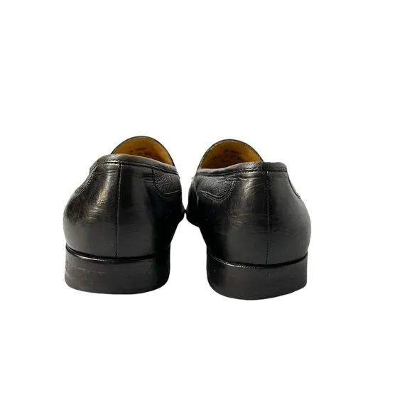 Johnston &amp; Murphy Men’s Leather Loafer Black Tassel Dress Shoes Size 9M