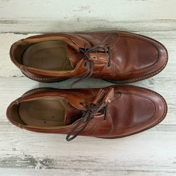 Johnston &amp; Murphy Men’s Passport Leather Oxford Size 10.5 Dress Shoes