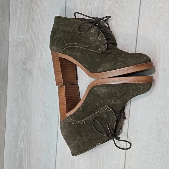 Johnston &amp; Murphy Women Ankle Leather Heels Shoes boots shoes sz 6M