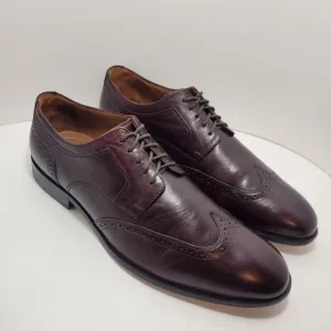 Johnston and Murphy Men's Size 13M Burgundy Leather Lace up Wingtip Dress Shoes