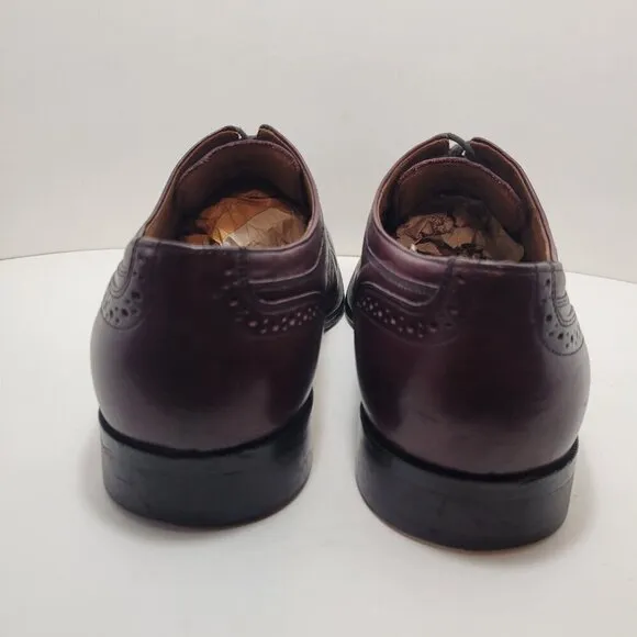 Johnston and Murphy Men's Size 13M Burgundy Leather Lace up Wingtip Dress Shoes