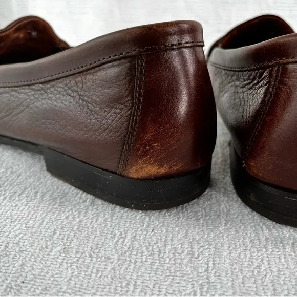 Johnston and Murphy Penny Loafer in Brown Genuine Deer Skin Mens 9 M Dress Shoes