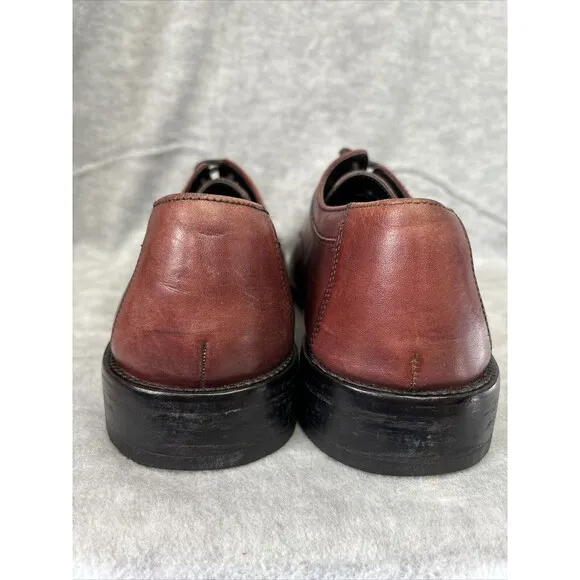 Johnston Murphy Burgundy Derby Leather Cap Toe Dress Shoes Size 9