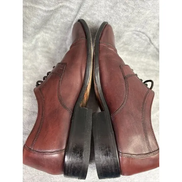 Johnston Murphy Burgundy Derby Leather Cap Toe Dress Shoes Size 9