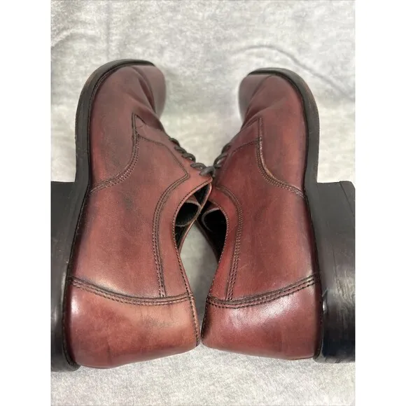 Johnston Murphy Burgundy Derby Leather Cap Toe Dress Shoes Size 9