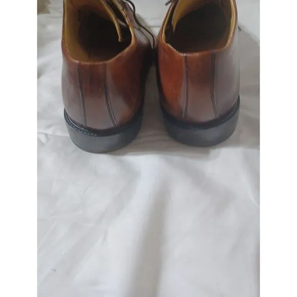 Johnston Murphy Hand Crafted MENS SHOE 9 M BROWN LEATHER MADE IN ITALY 273151448