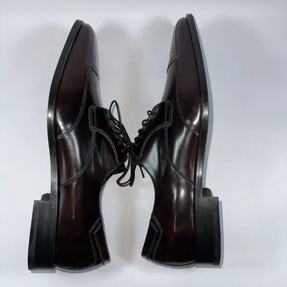 JOHNSTON MURPHY Mens Dress Shoes Burgundy Leather Cap Toe Oxford Size 10.5 M