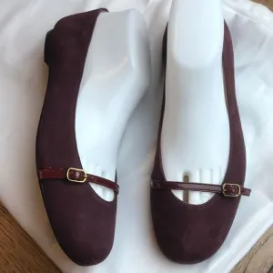 JON JOSEPH WINE COLORED FLATS.  New