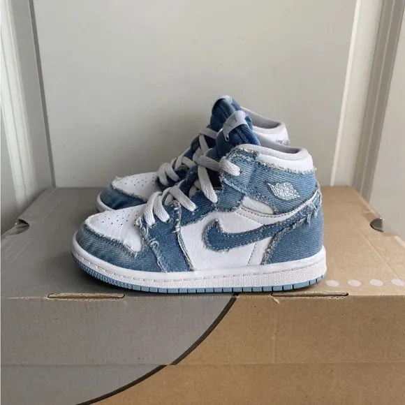 Jordan 1 High Og ‘Denim’ Toddler Sneakers- SZ 9 C