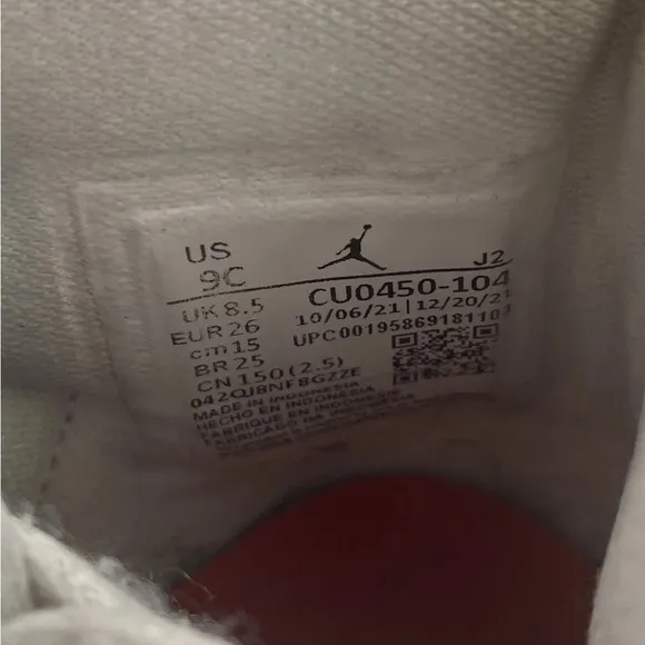 Jordan 1 High Og ‘Denim’ Toddler Sneakers- SZ 9 C