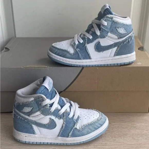 Jordan 1 High Og ‘Denim’ Toddler Sneakers- SZ 9 C