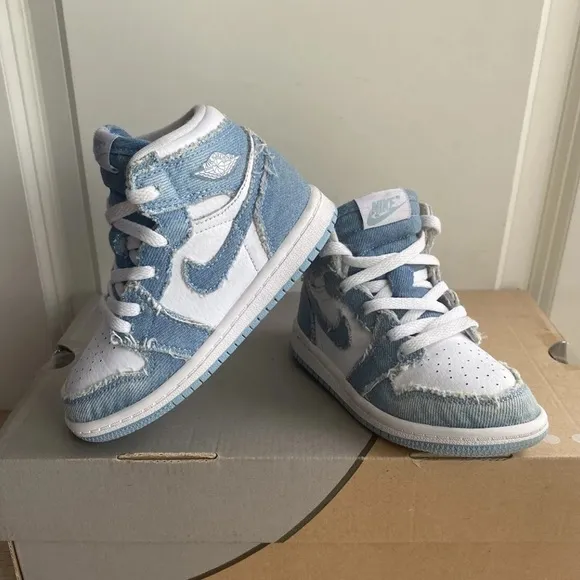 Jordan 1 High Og ‘Denim’ Toddler Sneakers- SZ 9 C