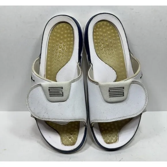Jordan Hydro 11 Retro Navy AA1336-102 White Men’s Size 10 Shoes Sandals Slides