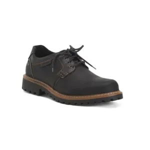 JOSEF SEIBEL Black Men's Leather Chance Casual Oxford Shoes
