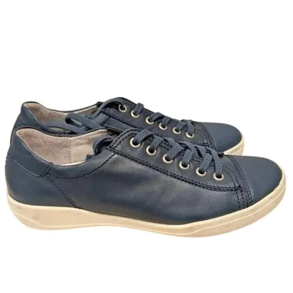 JOSEF SEIBEL Sina 11 Blue Leather Sneakers Euro Size 36 New in Box MSRP $120
