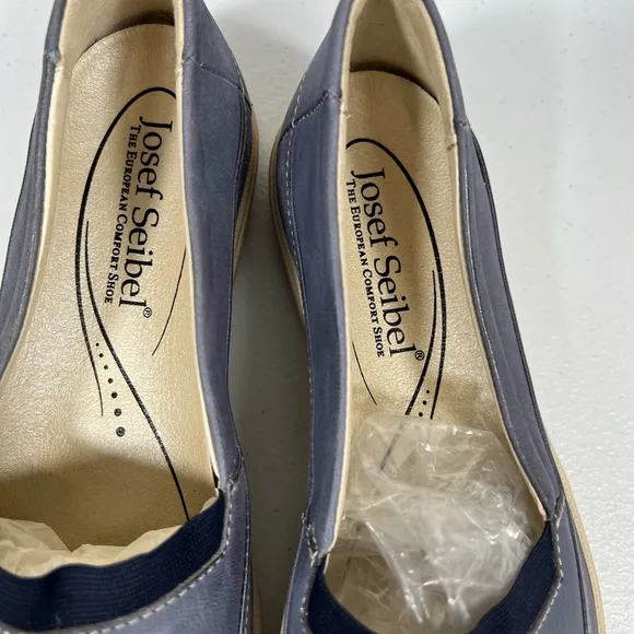 Josef Seibel slip on leather blue sneakers 37