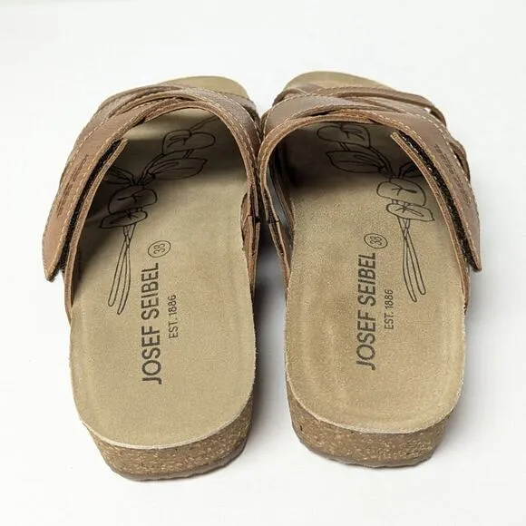 Josef Seibel Tonga 74 Slide Sandals, Brown Leather, Women's 38 EU (US 7-7.5)