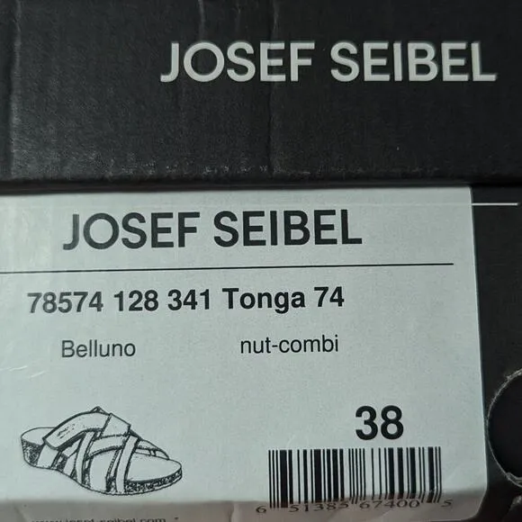 Josef Seibel Tonga 74 Slide Sandals, Brown Leather, Women's 38 EU (US 7-7.5)
