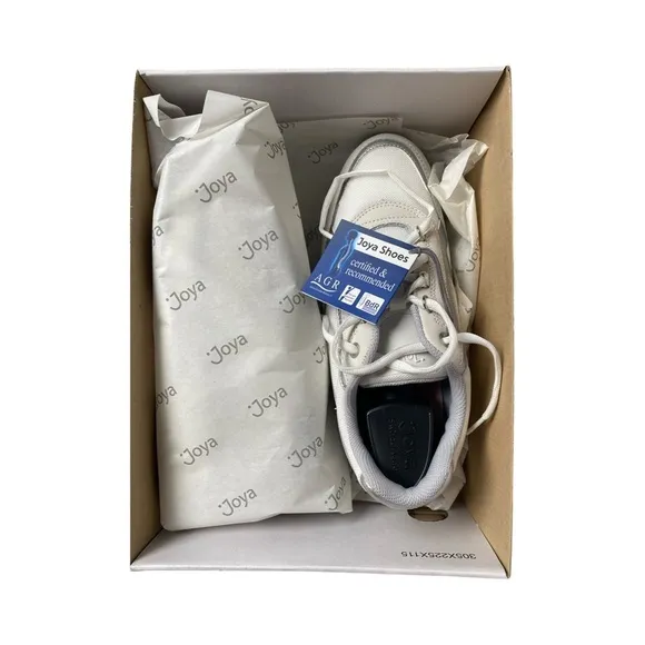 Joya Tina II leather sneakers- 8.5 white ,silver leather , NWT