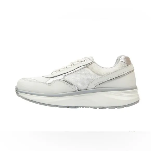 Joya Tina II leather sneakers- 8.5 white ,silver leather , NWT