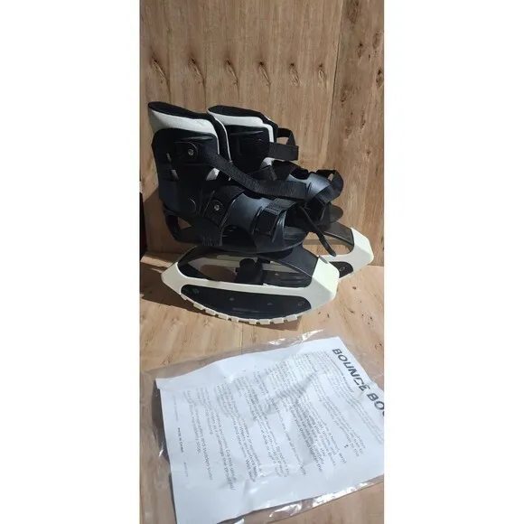 Jump Shoes Bounce Boots Booster Enterprises Bounce Boots Black Silver Ages 5 