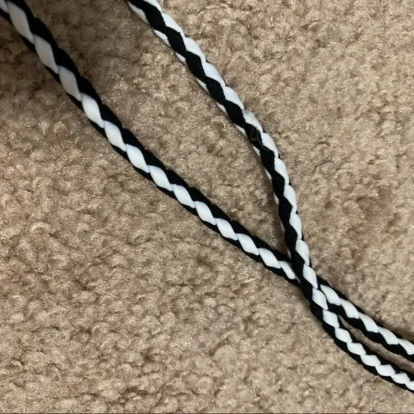 Justfab Black and White Tie-Up sandals Size 8.5