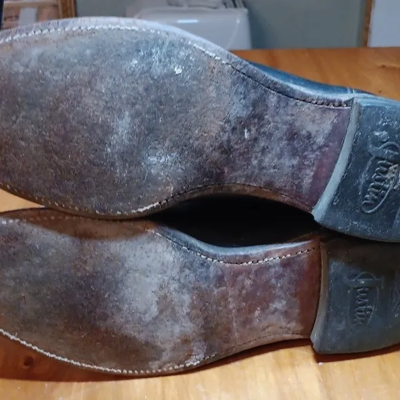 Justin boots men's black size 10
